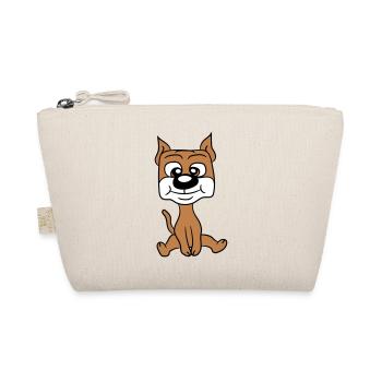 chien assis mignon petit chiot heureux animal de compagnie - Trousse biologique - nature - Devant