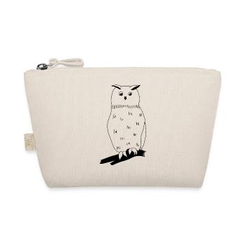 Eagle Owl - Graphic black and white - Organic Pouch - nature - Front