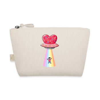 Valentine's Day UFO Abduction - Organic Pouch - nature - Front