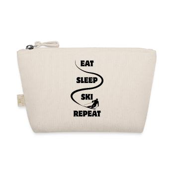 Eat Sleep Ski Repeat - Ski - Ski fahren - Bio-Täschchen - Natur - Vorne