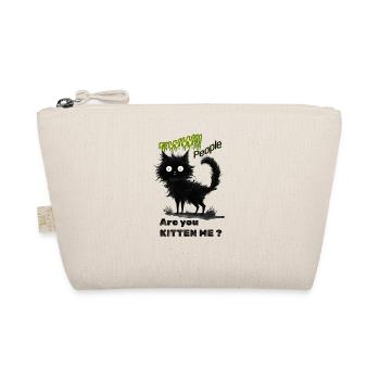 Whimsical Black Cat - Organic Pouch - nature - Front