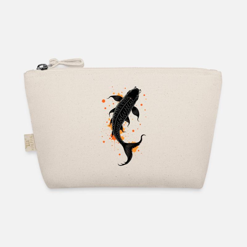 Koi Fish Calligraphy Organic Pouch