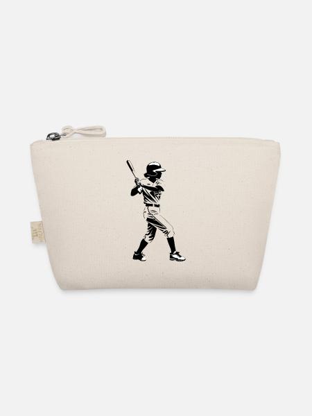 Baseball Girl - Sport Sticker - Bio-Täschchen - Natur - Vorne