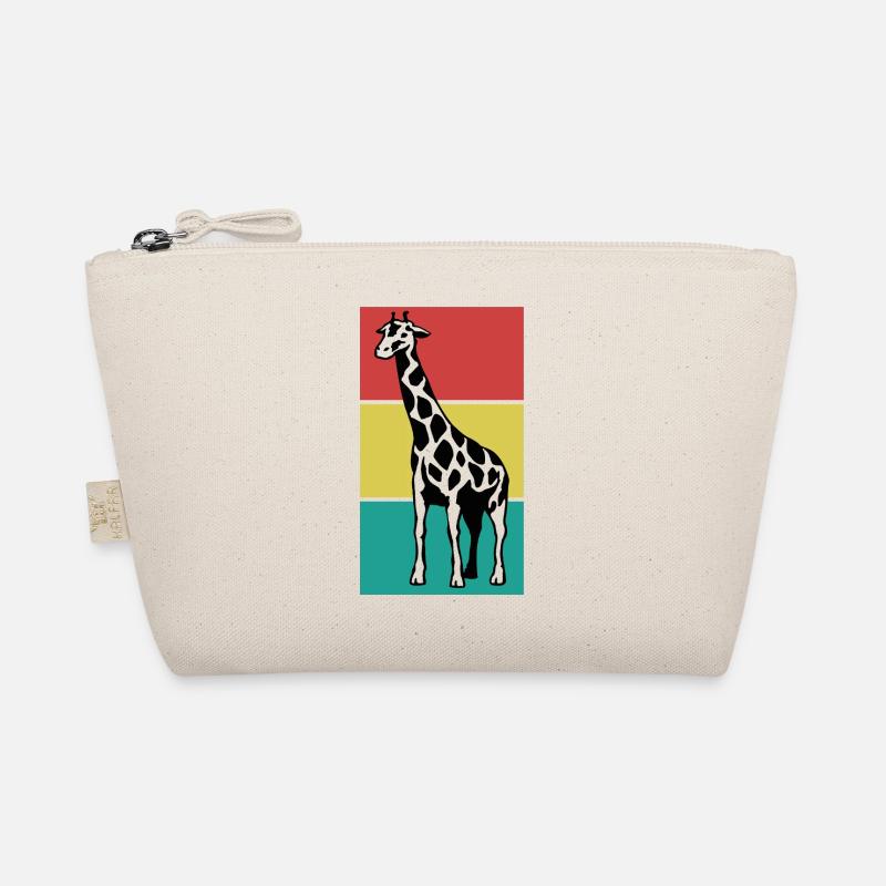GIRAFFE auf einem farbigen Hintergrund Bio-Täschchen