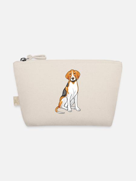Sitting foxhound - Organic Pouch - nature - Front
