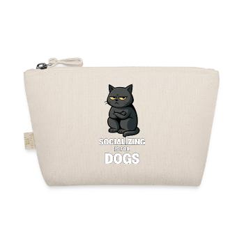 Socializing Is for Dogs – Antisocial Cat Mood - Organic Pouch - nature - Front