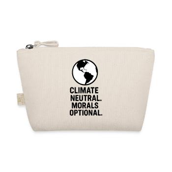 Klimate neutral morals optional - Bio-Täschchen - Natur - Vorne