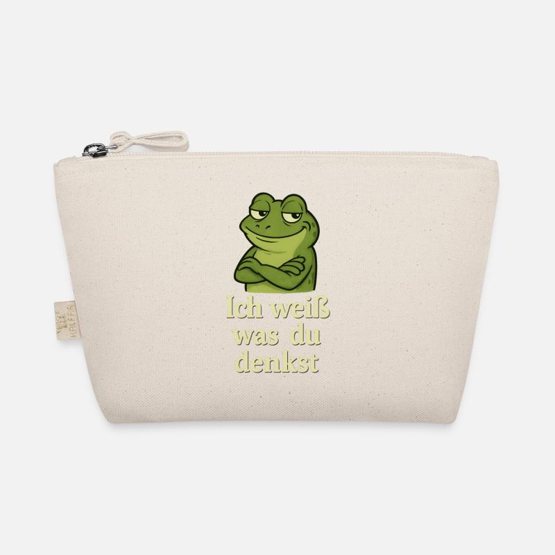 Frosch grinsend Ich weiß was du denkst Bio-Täschchen