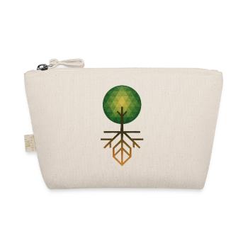 Abstract Tree with Geometric Roots – Symmet - Organic Pouch - nature - Front