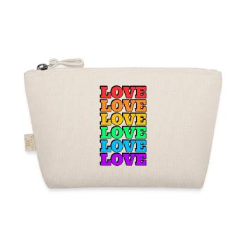 Love 6 rainbow colors gay pride - Organic Pouch - nature - Front