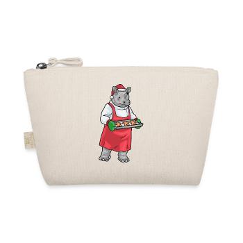 Nashorn Weihnachten Backen - Bio-Täschchen - Natur - Vorne
