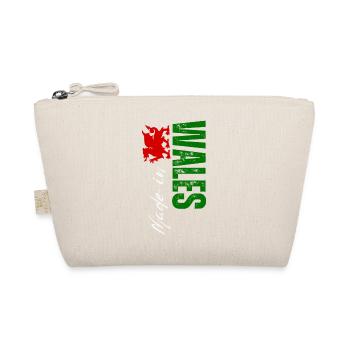 Made in Wales, vertical design - Organic Pouch - nature - Front