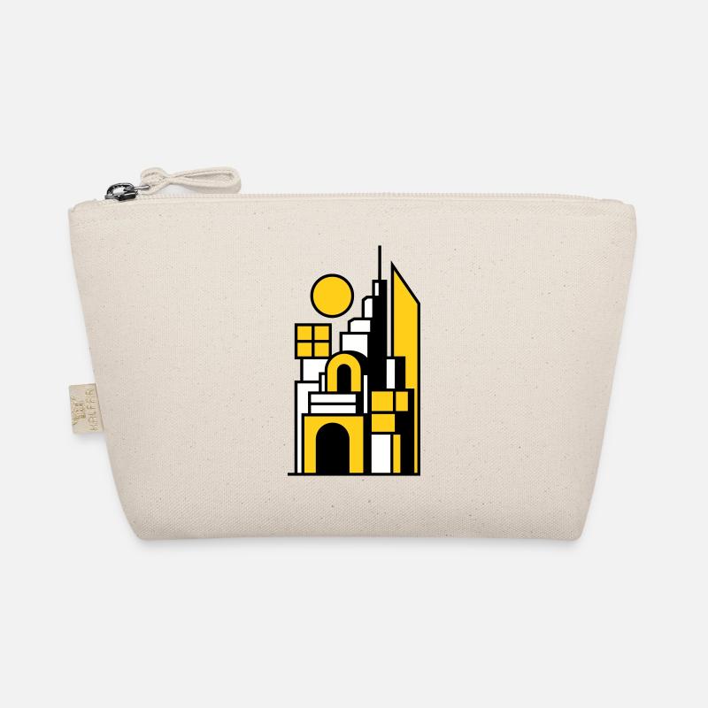 Paysage urbain abstrait en jaune noir Trousse biologique