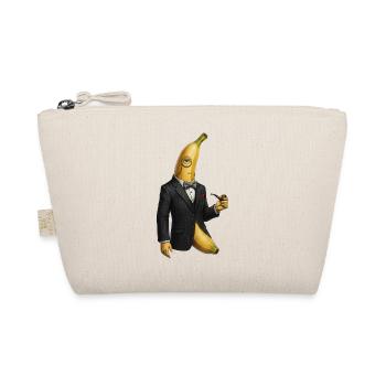 Elegante Banane mit Smoking und Monokel - Bio-Täschchen - Natur - Vorne
