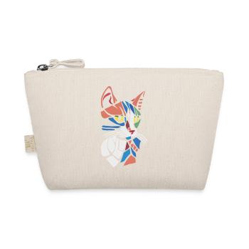 Abstract Geometric Cat Lover - Organic Pouch - nature - Front