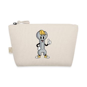 Cartoon Wrench Comic Mechanic - Organic Pouch - nature - Front