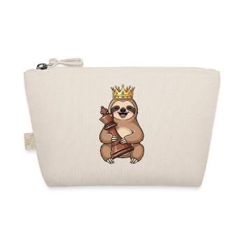 Funny Sloth Chess King Chess Shenanigans - Organic Pouch - nature - Front