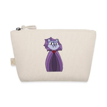 Vampire Cat in Purple Cape - Organic Pouch - nature - Front