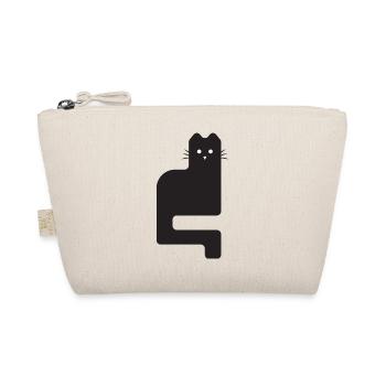 Black Cat – Minimalist & Modern - Organic Pouch - nature - Front