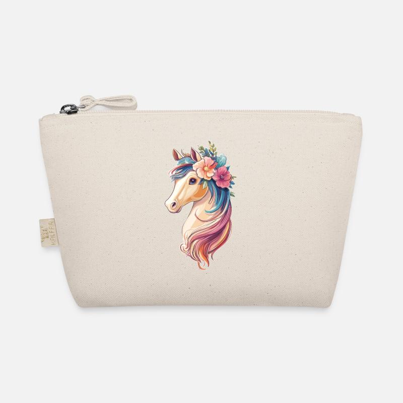 Cheval avec des fleurs Trousse biologique