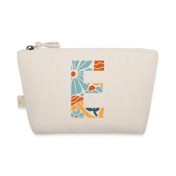 Letter e flowers groovy gift idea - Organic Pouch - nature - Front