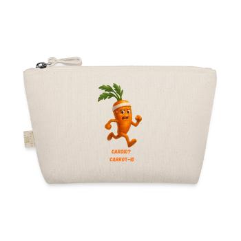 Carrot Sprint Cardio Humor Cartoon - Organic Pouch - nature - Front