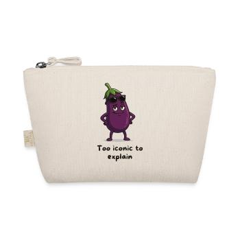 Aubergines légumes avec lunettes de soleil dessin animé - Trousse biologique - nature - Devant
