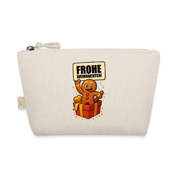 Gingerbread Man Merry Christmas - Organic Pouch - nature - Front
