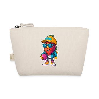Strawberry Baseball Hero with Sunglasses - Organic Pouch - nature - Front