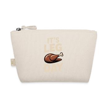 It's Leg Day Gym Cheat Day Bein Training Fitness - Organic Pouch - nature - Front