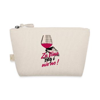 Zu Vino sag i nie no Wein Liebhaber, Humor Spruch - Organic Pouch - nature - Front