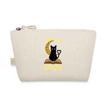 Romantic Moon Book Cat - Organic Pouch - nature - Front