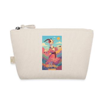 Colorful Llamas Dance in Pastel Landscape - Organic Pouch - nature - Front