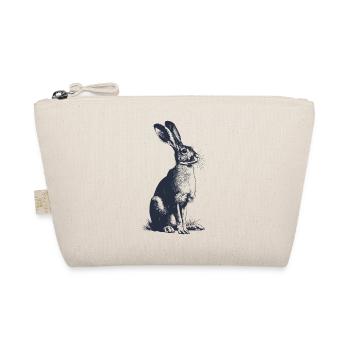 Vintage Bunny | Detailed engraving forest animal motif - Organic Pouch - nature - Front