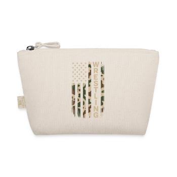 Wrestling USA Flag Camo Patriot Design - Organic Pouch - nature - Front