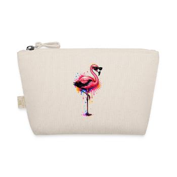 Cooler Flamingo Graffiti Streetart - Bio-Täschchen - Natur - Vorne