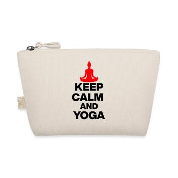 KEEP CALM AND YOGA! RETREAT BREATHWORK RELAX black - Bio-Täschchen - Natur - Vorne