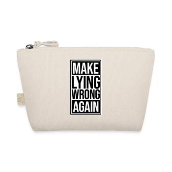 Make Lying Wrong Again Politisches Statement Logo - Bio-Täschchen - Natur - Vorne