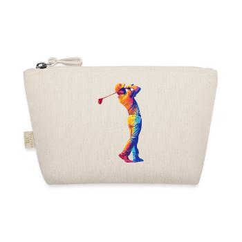 Regenbogen Golfer Swing - Bio-Täschchen - Natur - Vorne