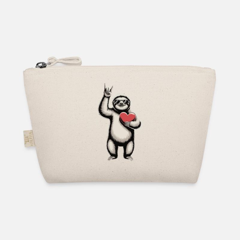 Cool sloth with heart Organic Pouch