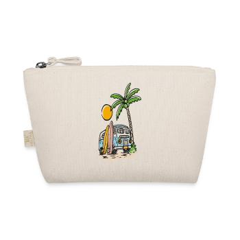 Tropical surf bus on the palm beach - Organic Pouch - nature - Front