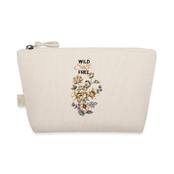 Floral design "Wild.Soft.Free" - Organic Pouch - nature - Front