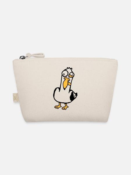 Mouette folle plissant les yeux Grimace Oiseau fou - Trousse biologique - nature - Devant