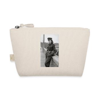 WWII Military Uniform Vintage Black and White - Organic Pouch - nature - Front