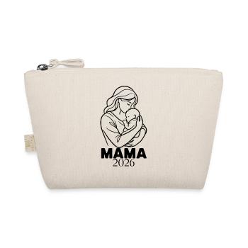 Mama 2026 - Minimalist Line Art Mutter - Bio-Täschchen - Natur - Vorne