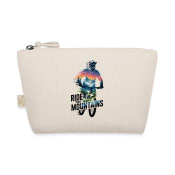 Mountain Bike T-Shirt Ride The Mountains MTB Rider - Organic Pouch - nature - Front