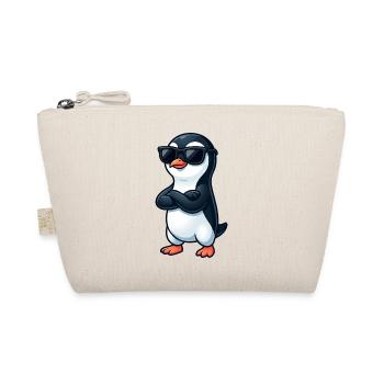 Cute Penguin Cartoon Sunglasses Summer Cool - Organic Pouch - nature - Front