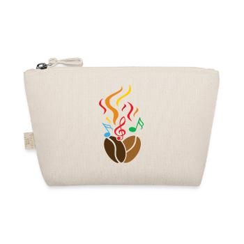 Coffee beans with music notes - Organic Pouch - nature - Front