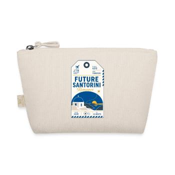 Romance Gift, Future Santorini Travel Love Trip - Organic Pouch - nature - Front
