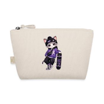 Kitten Miko Skate Purple Stars - Bio-Täschchen - Natur - Vorne